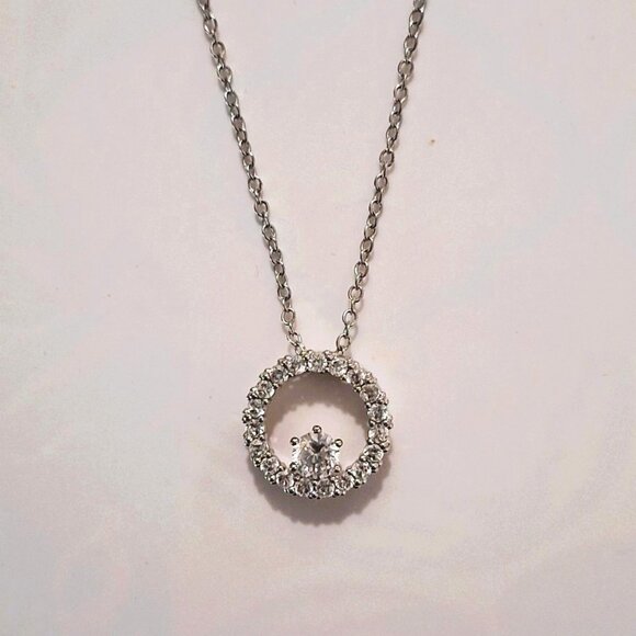 Avon Circle Of Life Cubic Zirconia Pendant Necklace - Picture 2 of 8